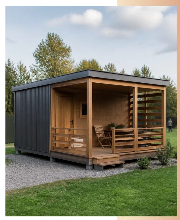 Хозблоки с верандой для дачи в Еманжелинске по цене от 87304 р. | БытовкаПрофи-Мнж